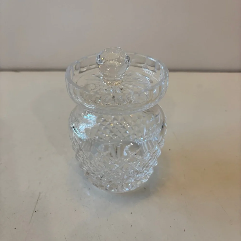 Waterford Crystal Alana Mustard Jelly Condiment Jar with Lid 4.5